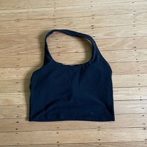athleta halter crop size small in black